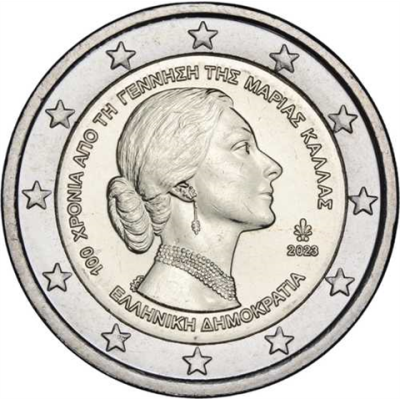 Grèce 2 Euro 2023 Maria Callas