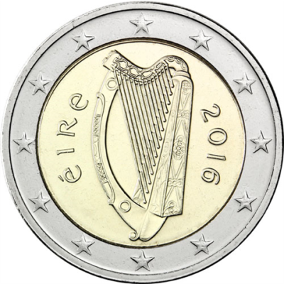 Irlande 2 Euro 2016 - Harpe celtique