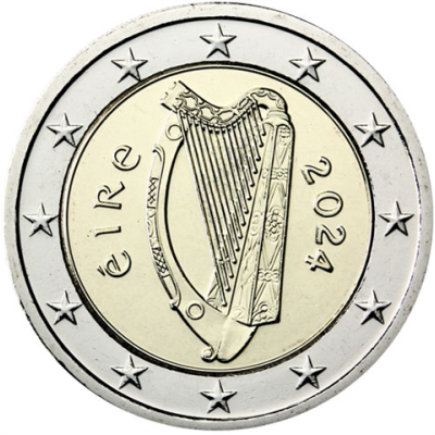 Irlande 2 Euro 2024 – Harpe celtique