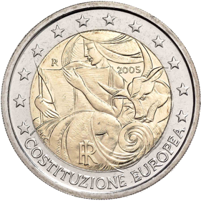 Italie 2 Euro 2005 1er anniversaire de la signature de la Constitution de l'UE