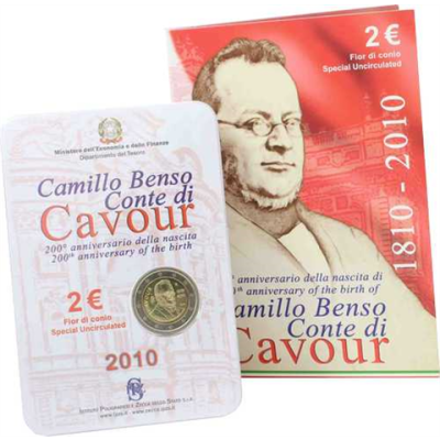 Italie 2 Euro 2010 - Camillo Benso Cavour