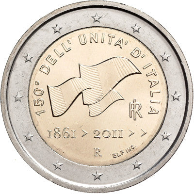 Italie 2 Euro 2011 bfr. 150 ans d'unification