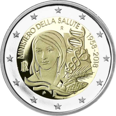 Italie 2 Euro 2018 PP 60e anniversaire du ministère de la Santé