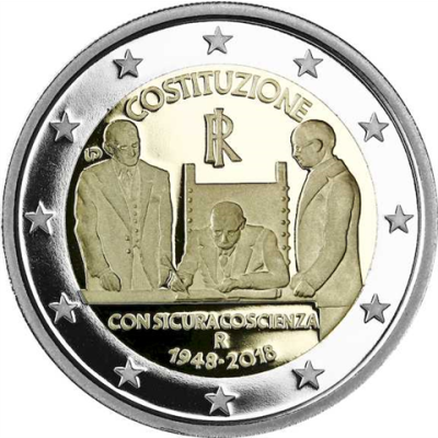 Italie 2 Euro 2018 PP « 70 ans de la Constitution »