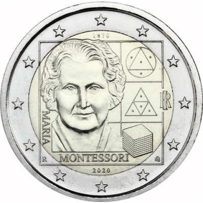 Italie 2 Euro 2020 bfr. Maria Montessori
