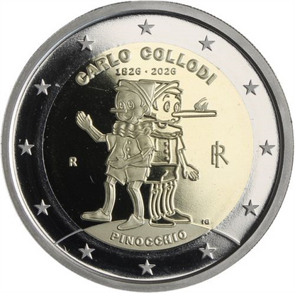 Italie 2 Euro 2026 PP – 200ème anniversaire de Carlo Collodi – Pinocchio