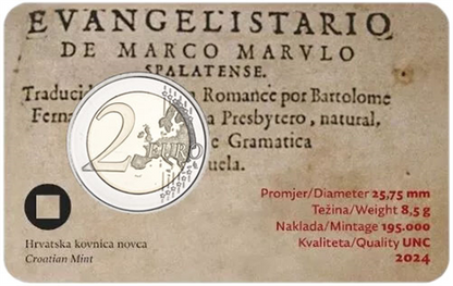 Croatie 2 Euro 2024 Coincard Marko Marulić