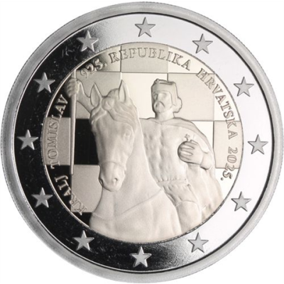 Croatie 2 Euro 2025 PP Roi Tomislav et 1100 ans du royaume