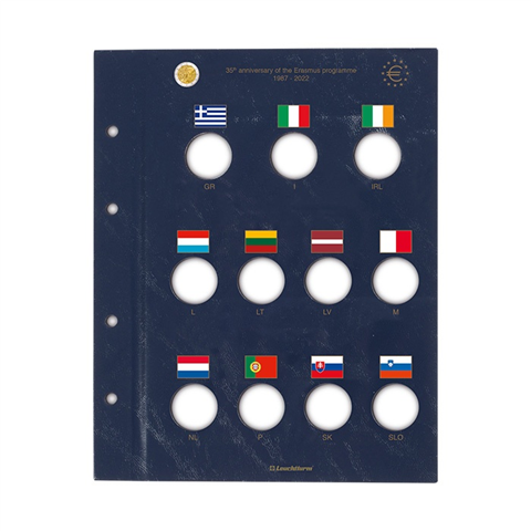 Feuilles de pièces de 2 euros Lighthouse Programme VISTA Erasmus