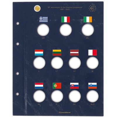 Feuilles de pièces de 2 euros Lighthouse Programme VISTA Erasmus