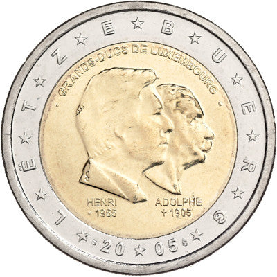 Luxembourg 2 euros 2005 bfr. Henri et Adolphe