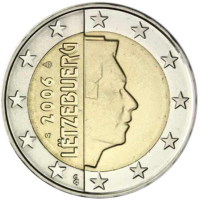 Luxembourg 2 euros 2006 - Pièce de monnaie en circulation Grand-Duc Henri