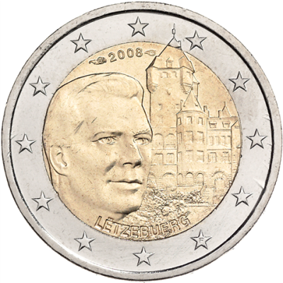 Luxembourg 2 euros 2008 bfr. Château de Berg
