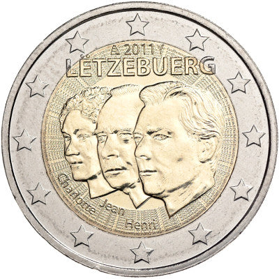 Luxembourg 2 Euro 2011 bfr. 50 ans du prince Jean