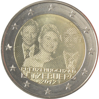 Luxembourg 2 euros 2012 bfr. Mariage de Guillaume et Stéphanie