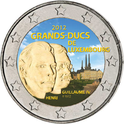 Luxembourg 2 euros 2012 bfr. Guillaume IV en couleurs