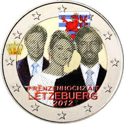 Luxembourg 2 Euro 2012 stgl. Mariage de Guillaume en couleur