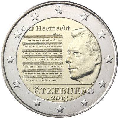 Luxembourg 2 Euro 2013 bfr. « Hymne du Grand-Duché »