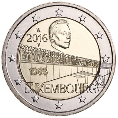 Luxembourg 2 Euro 2016 bfr. Pont de la Grande-Duchesse Charlotte