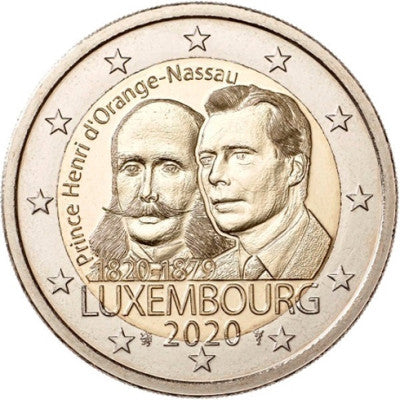 Luxembourg 2 Euro 2020 bfr. 200e anniversaire d'Henri d'Orange-Nassau