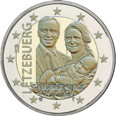 Luxembourg 2 euros 2020 - Relief - Naissance du prince Charles Jean