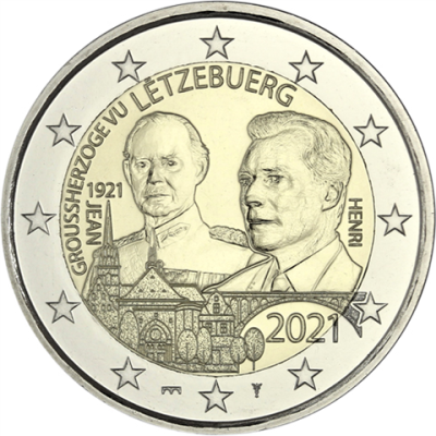 Luxembourg 2 Euro 2021 Anniversaire du Grand-Duc Jean Mzz. Pont