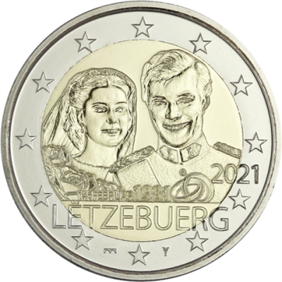 Luxembourg 2 Euro 2021 Anniversaire de Mariage Grand-Duc Henri Mzz. Pont