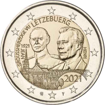 Luxembourg 2 euros 2021 - Relief - Anniversaire du Grand-Duc Jean
