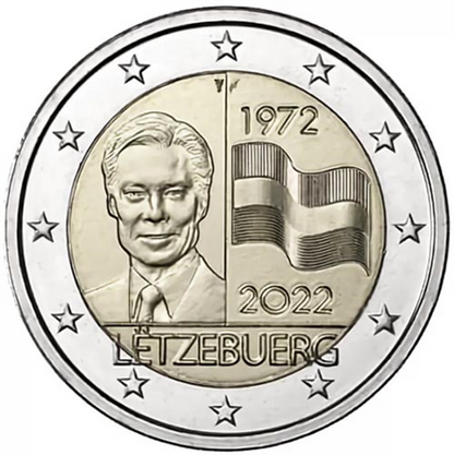 Luxembourg 2 Euro 2022 CoinCard Drapeau Luxembourgeois