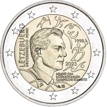 Luxembourg 2 Euro 2023 Comité Olympique Mzz. Cornucopia en Coincard