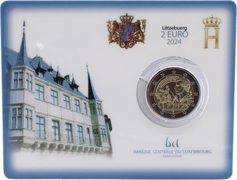 Luxembourg 2 Euro 2024 CoinCard - Guillaume - Symbole de la pièce : Corne d'abondance