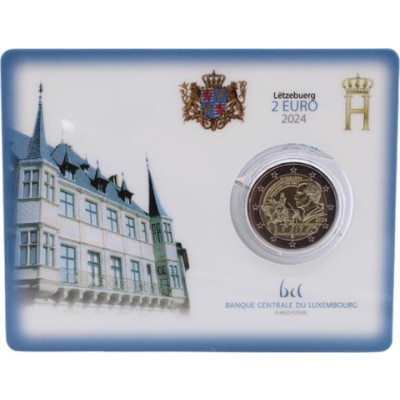 Luxembourg 2 Euro 2024 CoinCard - Guillaume - Symbole de la pièce : Corne d'abondance