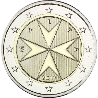 Malte 2 Euro 2011 bfr. Croix de Malte