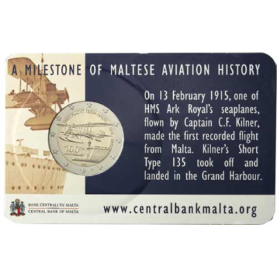 Malte 2 euros 2015 - CoinCard - 100 ans du premier vol