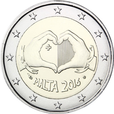 Malte 2 Euro 2016 bfr. Amour - Série : De la part des enfants solidaires Mzz. Cornucopia