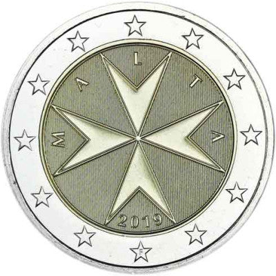 Malte 2 Euro 2019 Croix de Malte hors-circulation Mzz. F