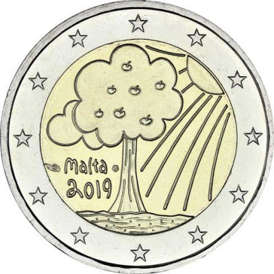 Malte 2 Euro 2019, épreuve, série Nature et Environnement « Des enfants solidaires », marque d'atelier Corne d'abondance