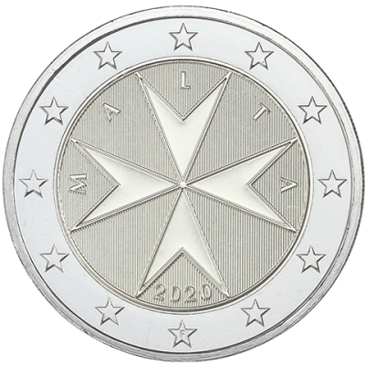 Malte 2 Euro 2020 Stgl.Croix de Malte Mzz. F