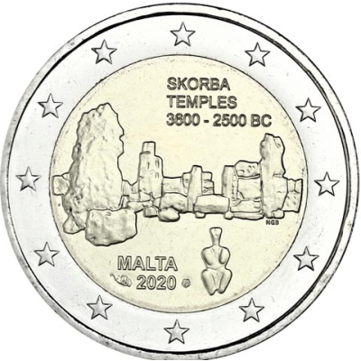 Malte 2 Euro 2020 Temple Skorba Mzz. Corne d'abondance