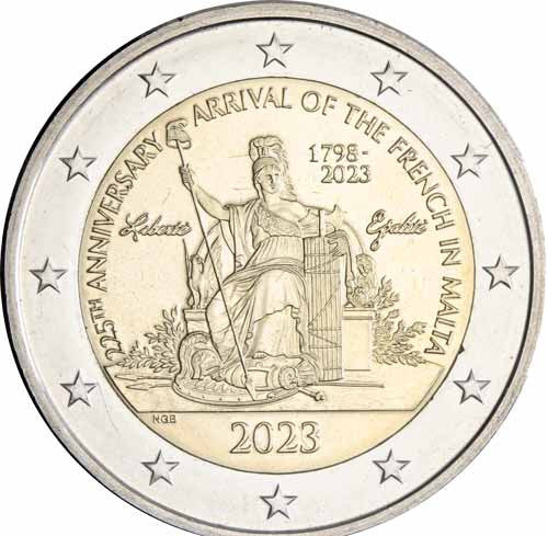 Malte 2 euros 2023 Napoléon Bonaparte - L'arrivée des Français en 1798 (pièce de monnaie)