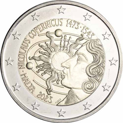 Malte 2 Euro 2023 Nicolas Copernic en Coincard