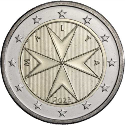 Malte 2 Euro 2023 Armoiries de l'Ordre de Malte