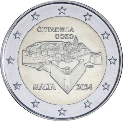 Malte 2 Euro 2024 Citadelle Gozo Victoria