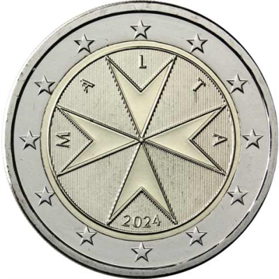 Malte 2 Euro 2024 Croix de l'Ordre de Malte