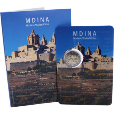 Malte 2 Euro 2025 CoinCard Remparts de Mdina