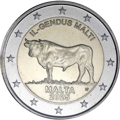 Malte 2 Euro 2025 Bœuf maltais