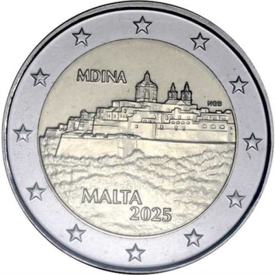 Malte 2 Euro 2025 Mdina - Villes Fortifiées