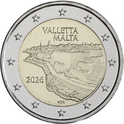 Malte 2 Euro 2026 La Valette - Villes fortifiées