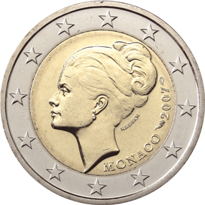 Monaco 2 Euro 2007 Grace Kelly