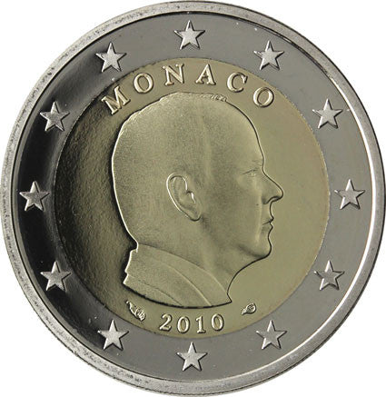 Monaco 2 Euro 2010 PP Prince Albert II Grimaldi
